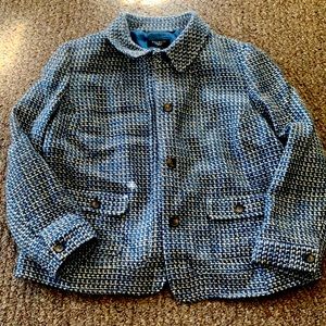 Women’s Blue and Tan Knit coat